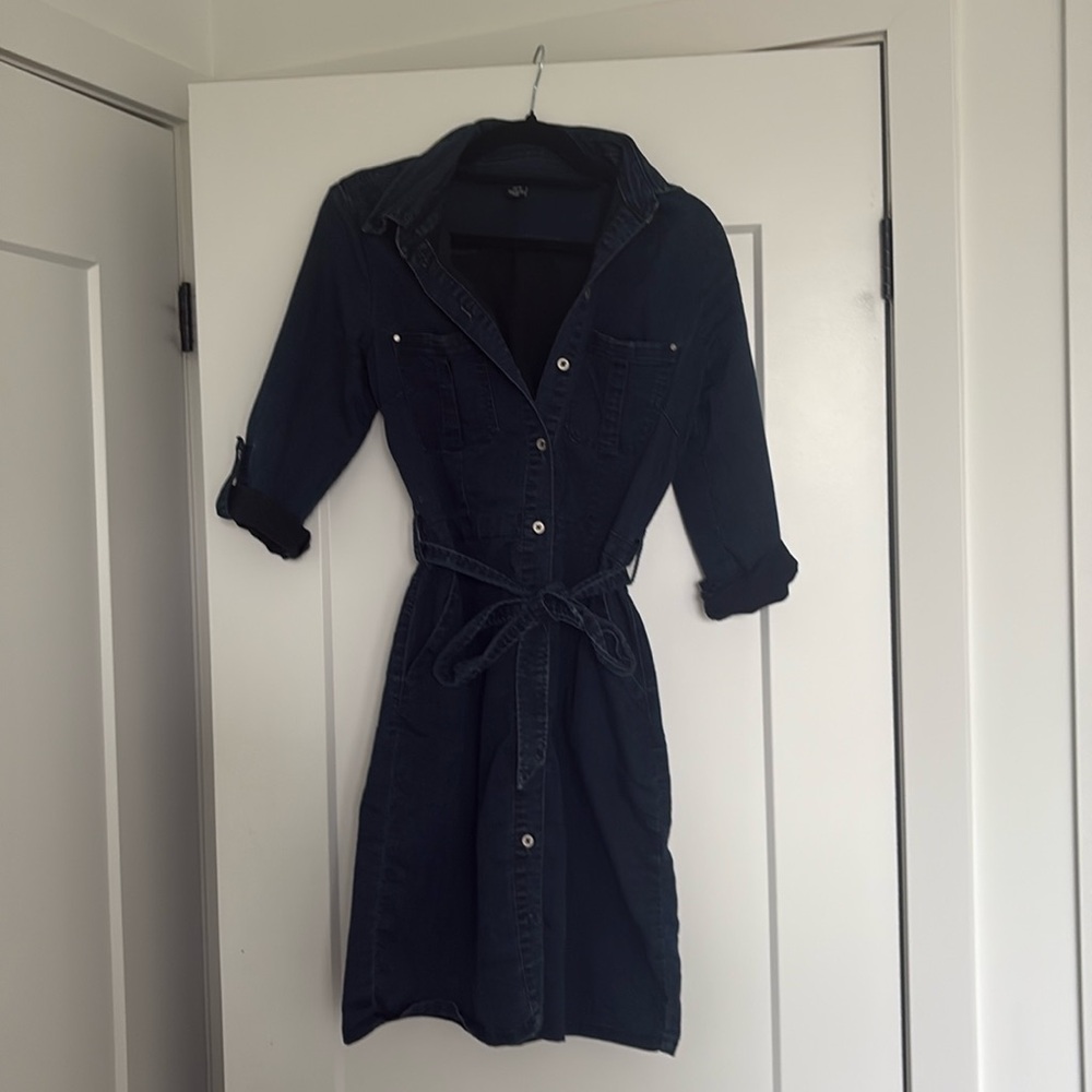 Stretchy denim dress